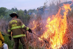 Controlled Burn With Firefighters