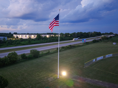 Centennial Park Flag Raised for the First Time